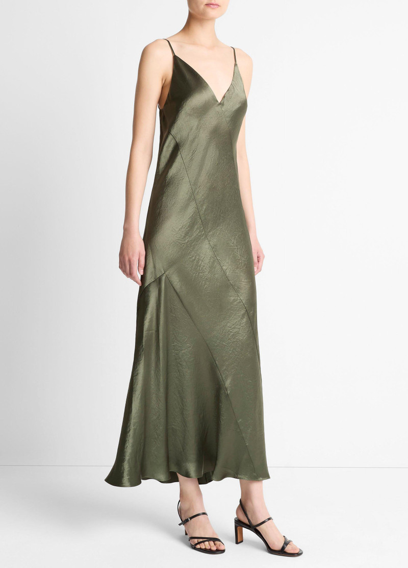 Paneled Satin Bias Slip Dress 2