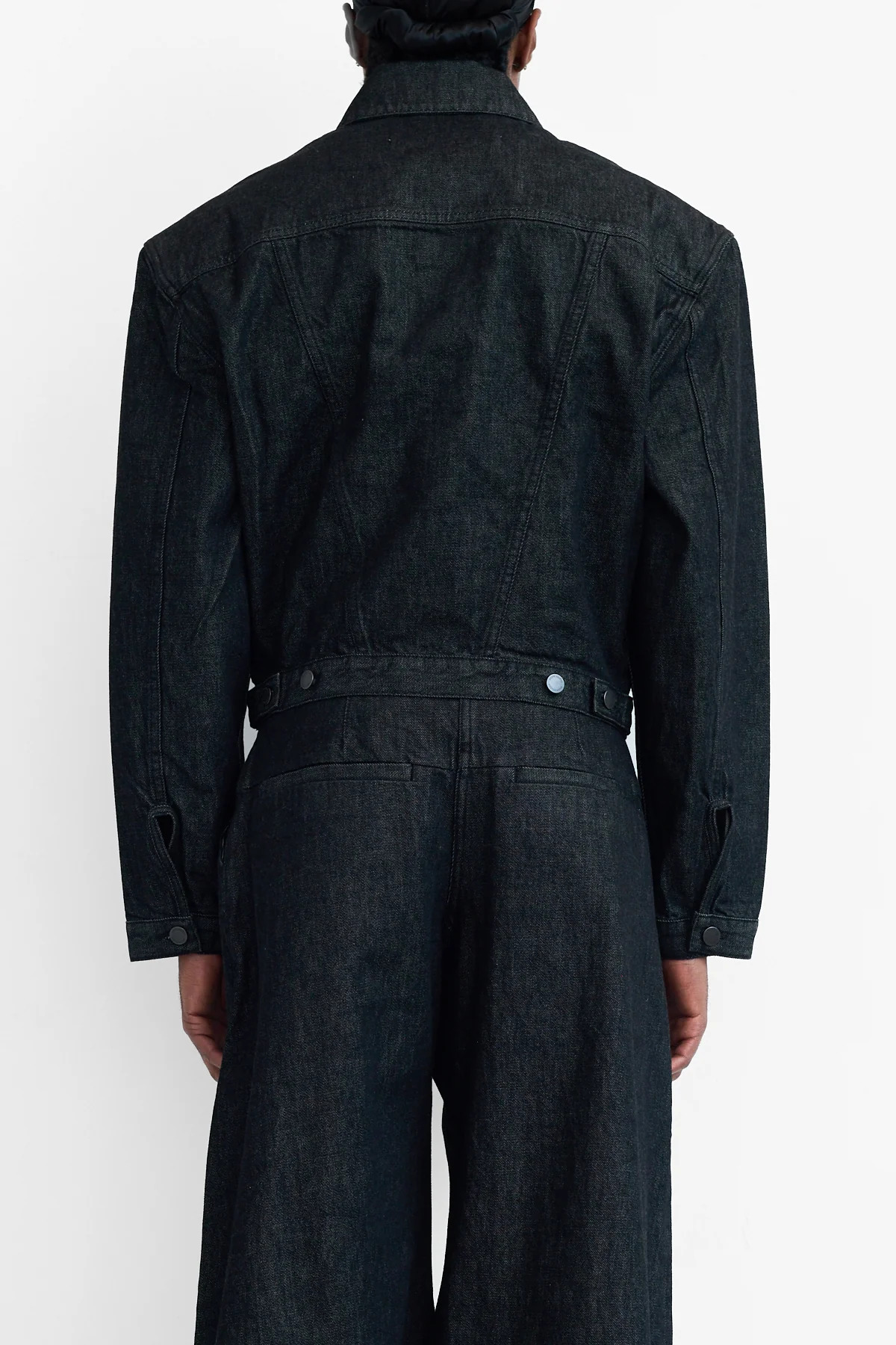 Entire Studios Shrunken Denim Jacket Raw Black - 4