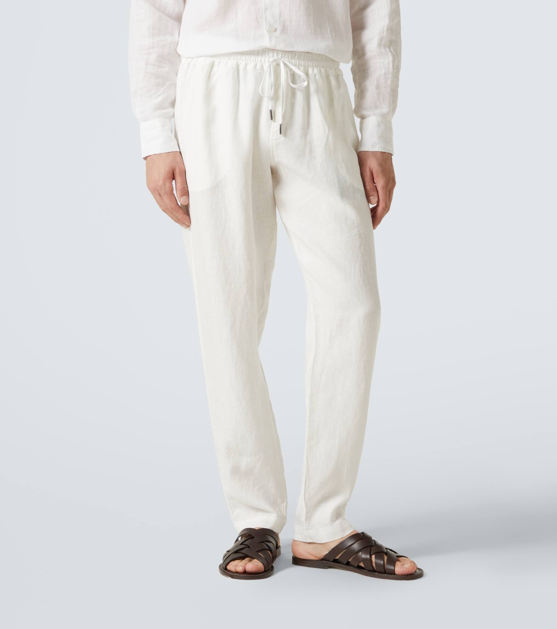 Linen straight pants - 3