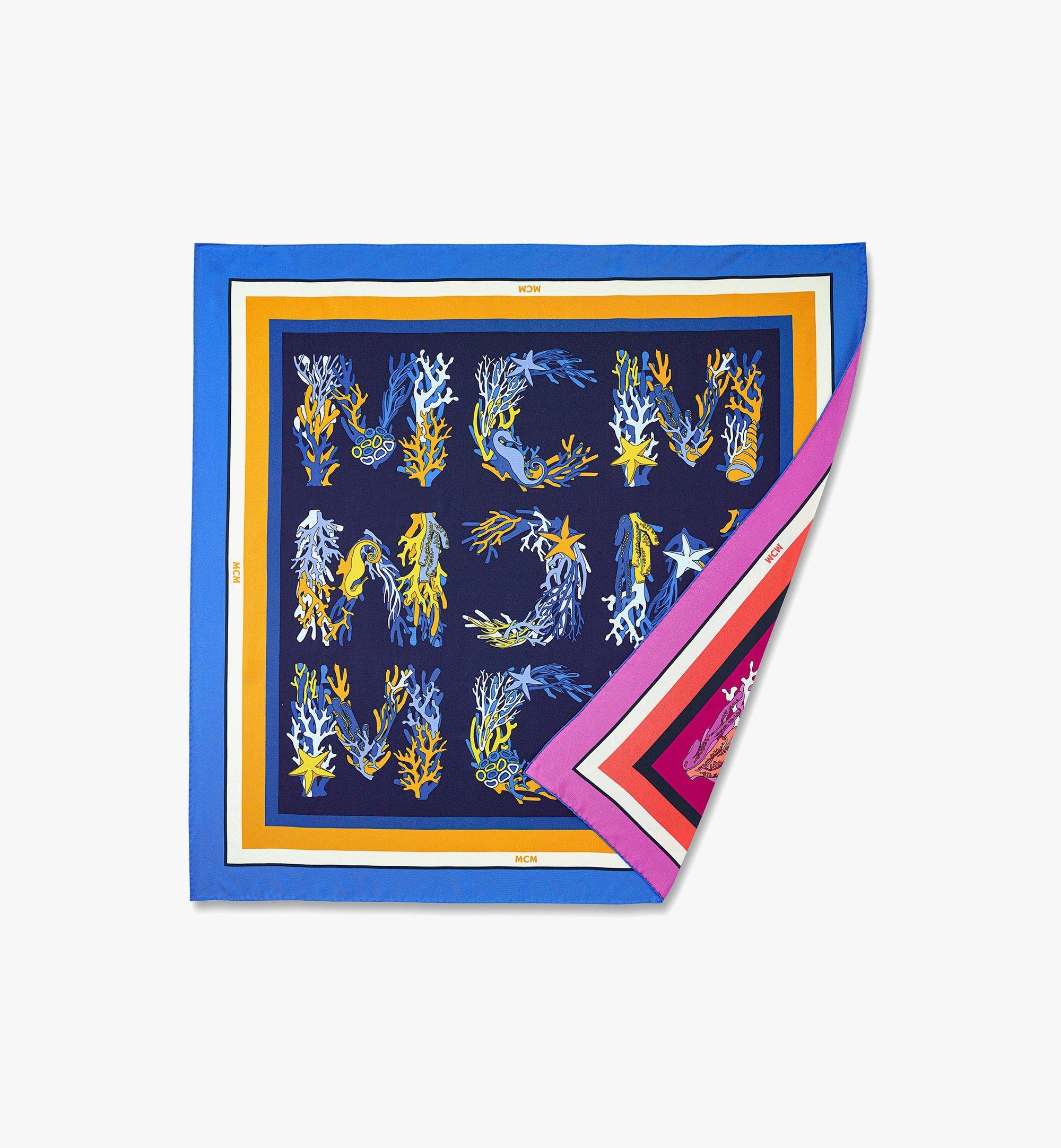 Monogram Print Silk Scarf - 1