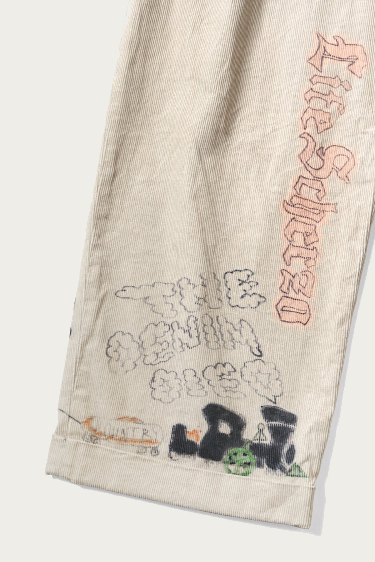 14W Corduroy IVY Pants (Memorial Paint Model) - Beige - 5