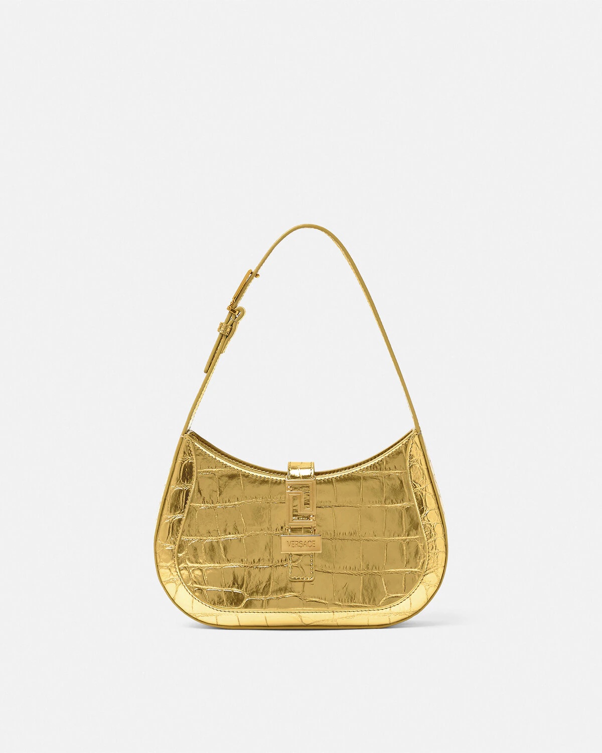 Greca Goddess Metallic Small Hobo Bag - 1