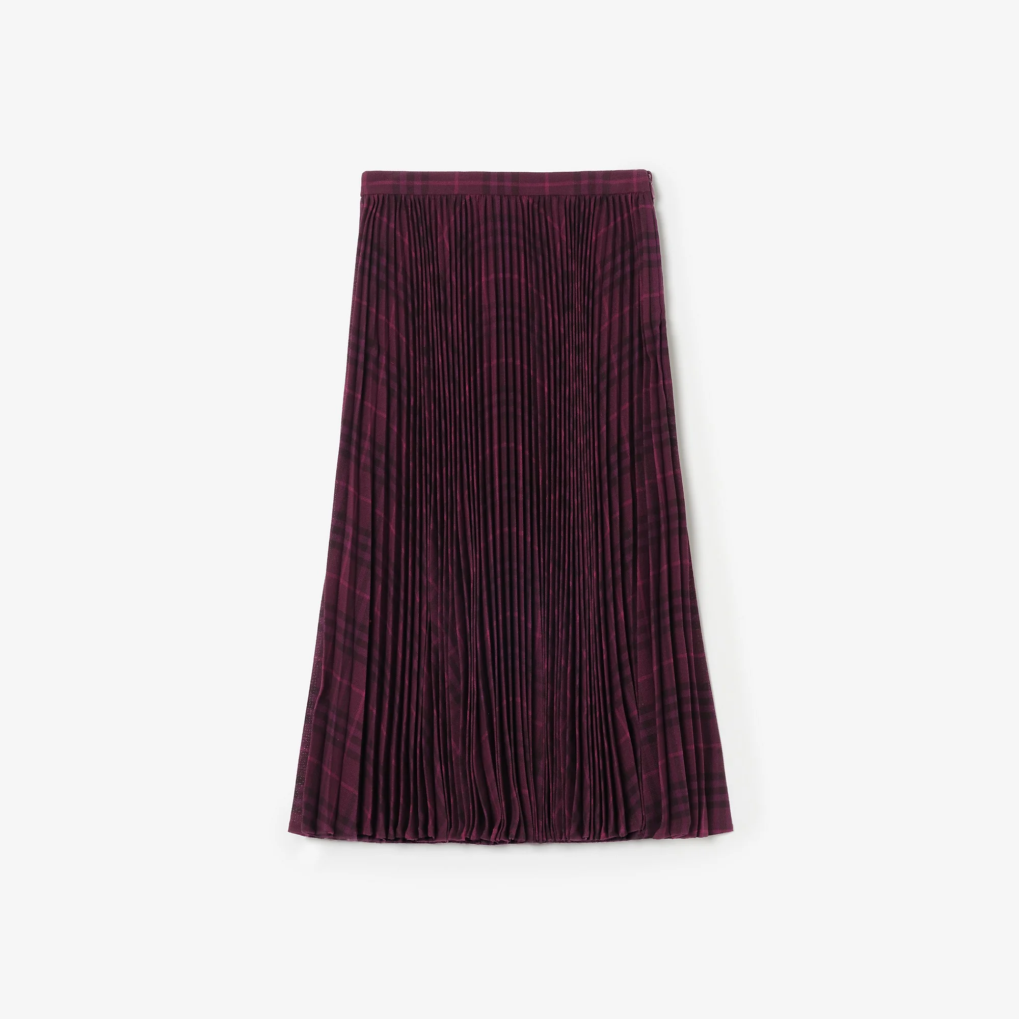 Pleated Wool Midi Skirt - 1