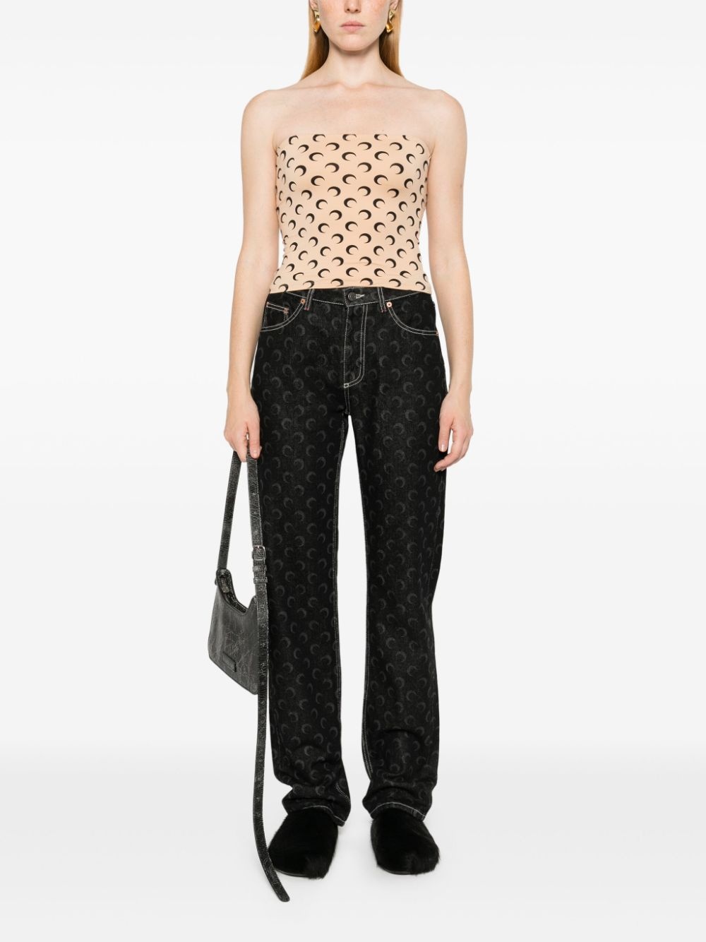 Moon printed tube top - 2