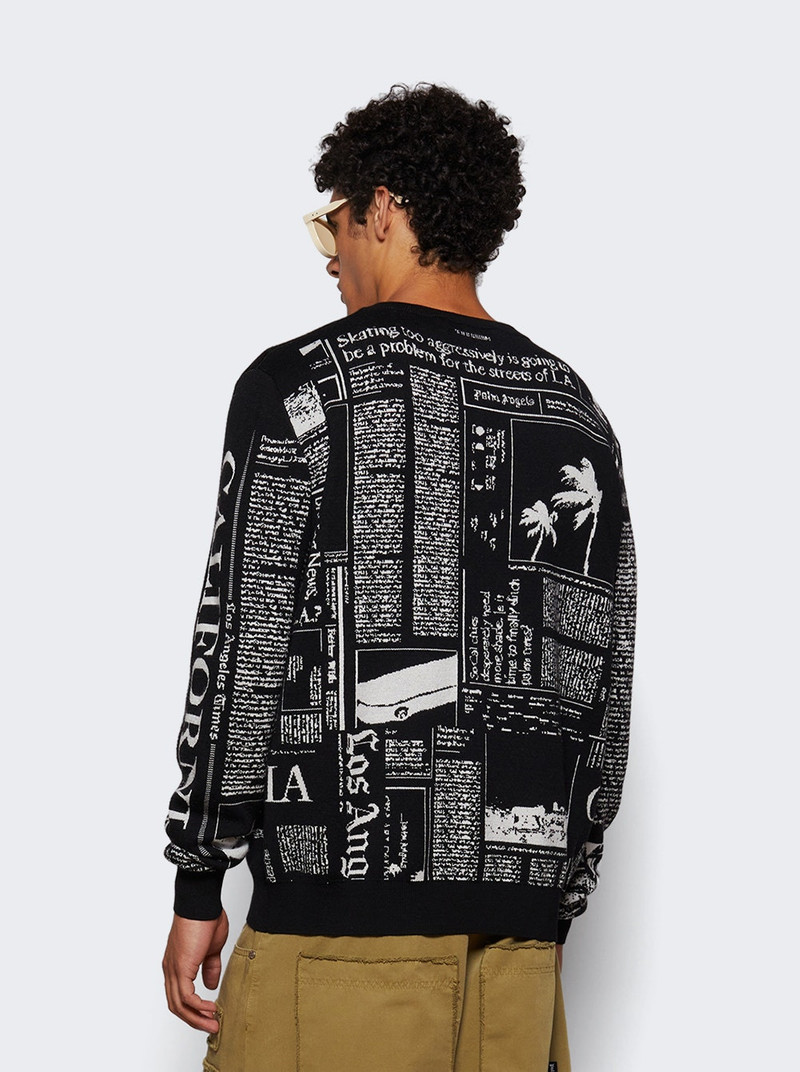 X La Times News Sweater Black 4