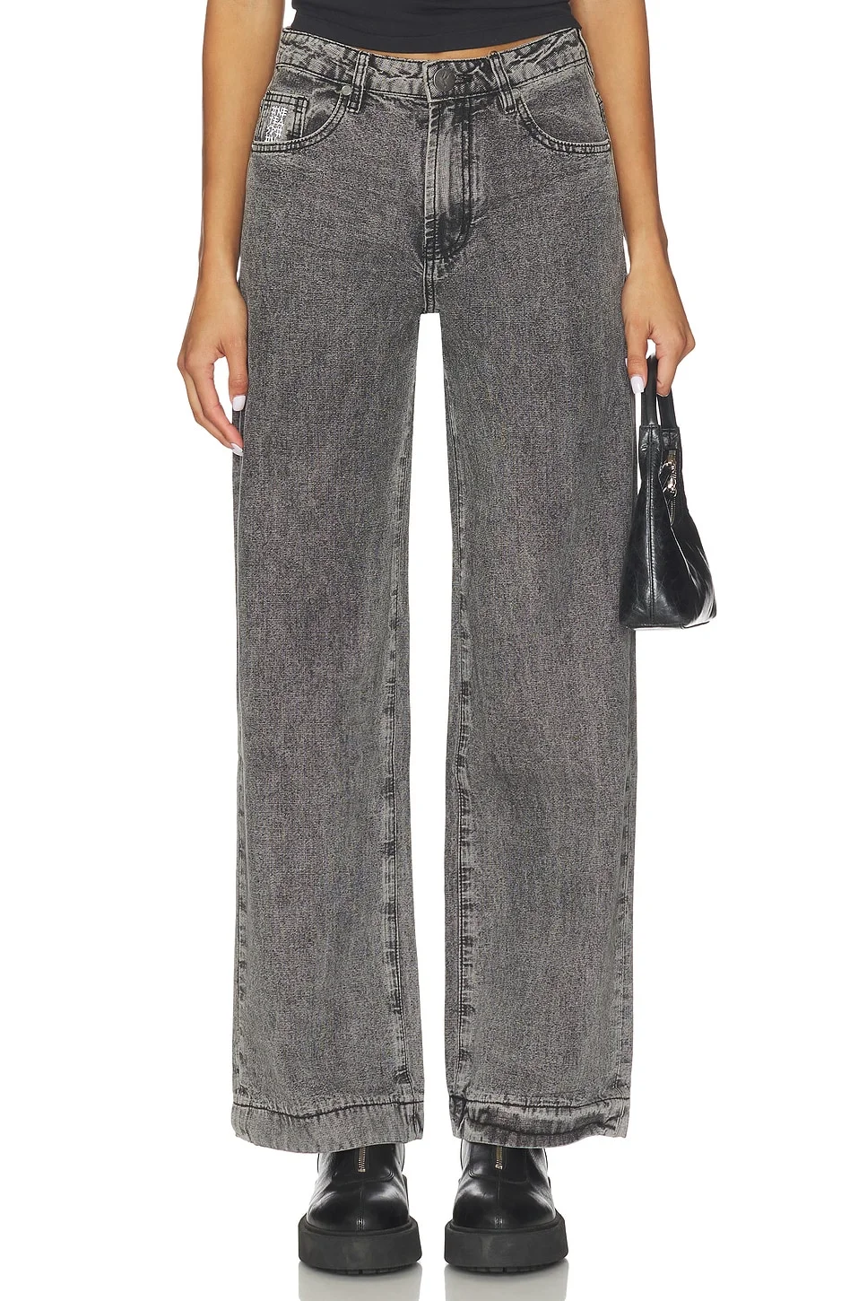 Jackson Mid Waist Wide Leg Jeans - 1