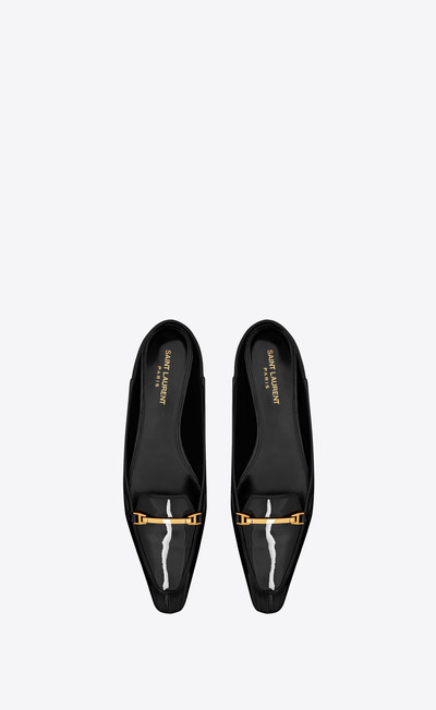 SAINT LAURENT chris slippers in patent leather outlook