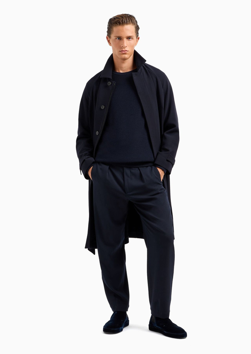 GIORGIO ARMANI Virgin-wool, crew-neck jumper outlook