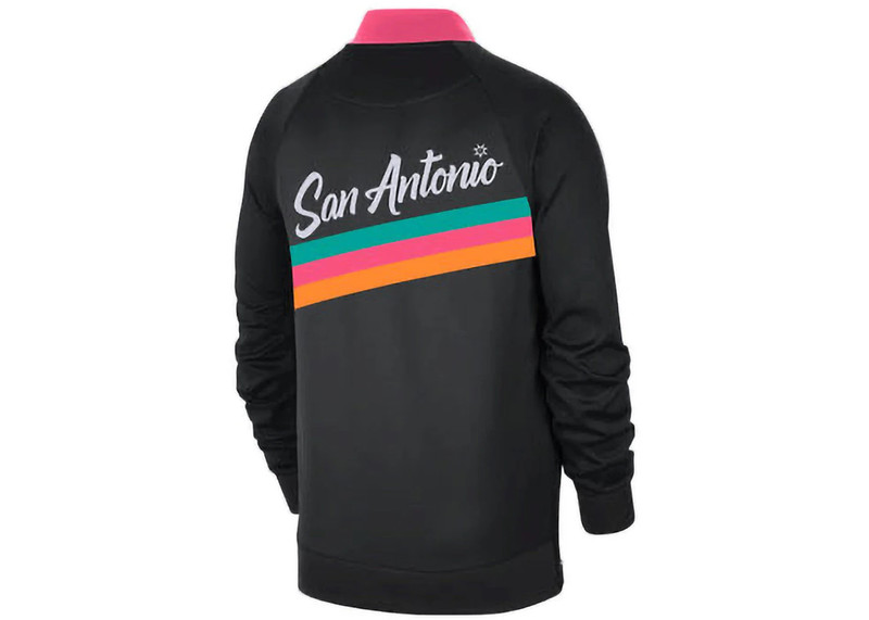 Nike Nike NBA San Antonio Spurs Showtime City Edition Dri-Fit Jacket Black outlook