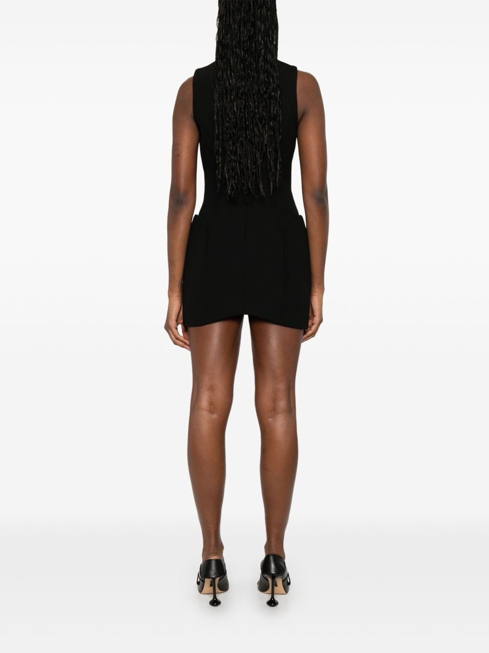 cut-out mini dress - 4