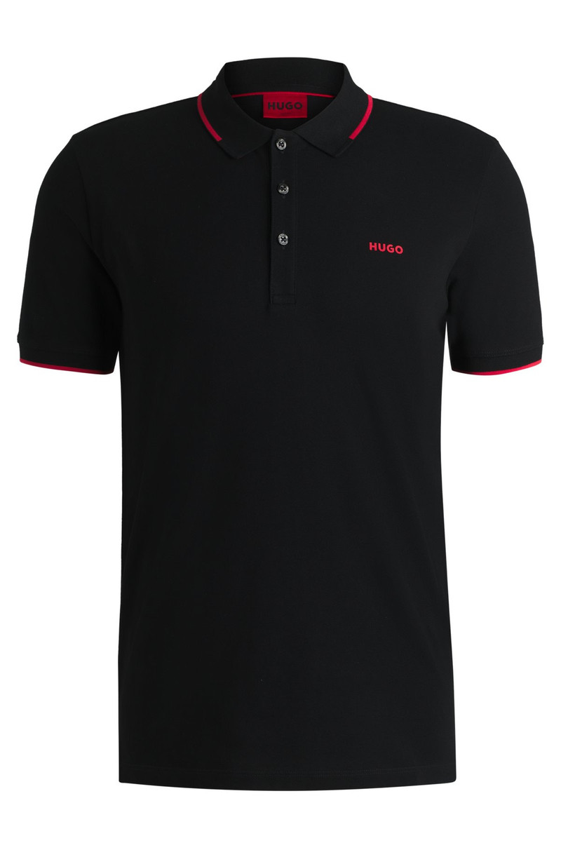STRETCH-COTTON SLIM-FIT POLO SHIRT WITH PRINTED LOGO 1