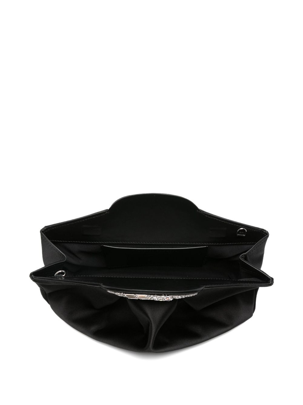 crystal-embellished silk clutch - 4