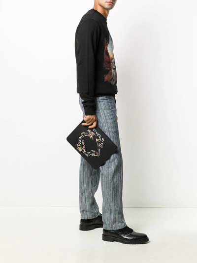 Givenchy Glitch logo print clutch outlook