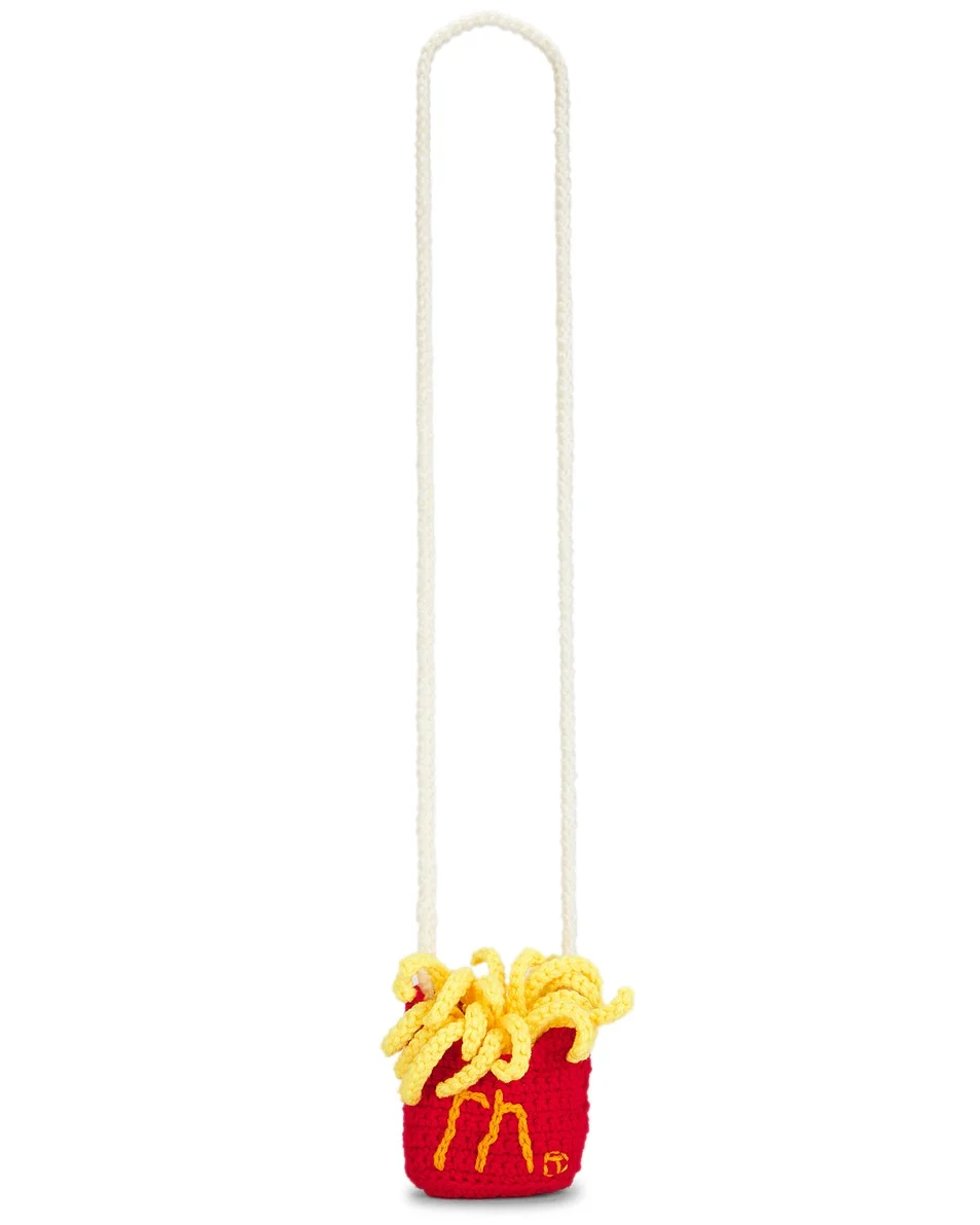 Strapped Hand Knitted French Fries - 1