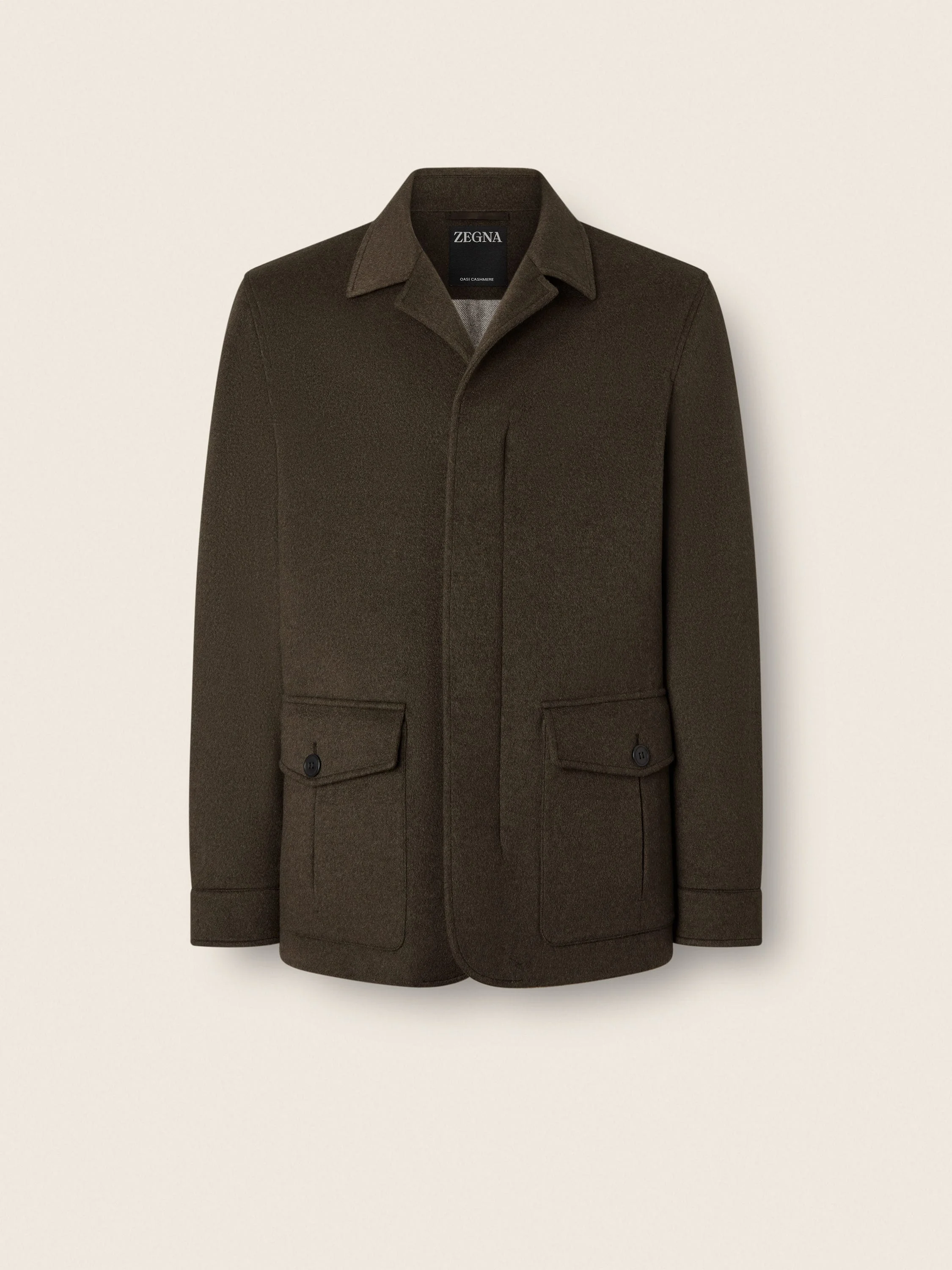 DARK OLIVE GREEN OASI CASHMERE ELEMENTS FALCON JACKET - 1