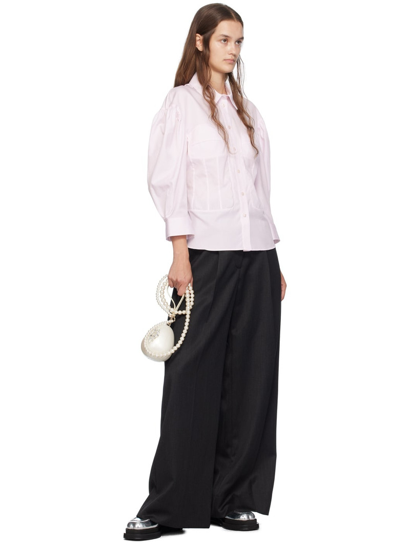 Simone Rocha Pink Corset Seam Shirt outlook