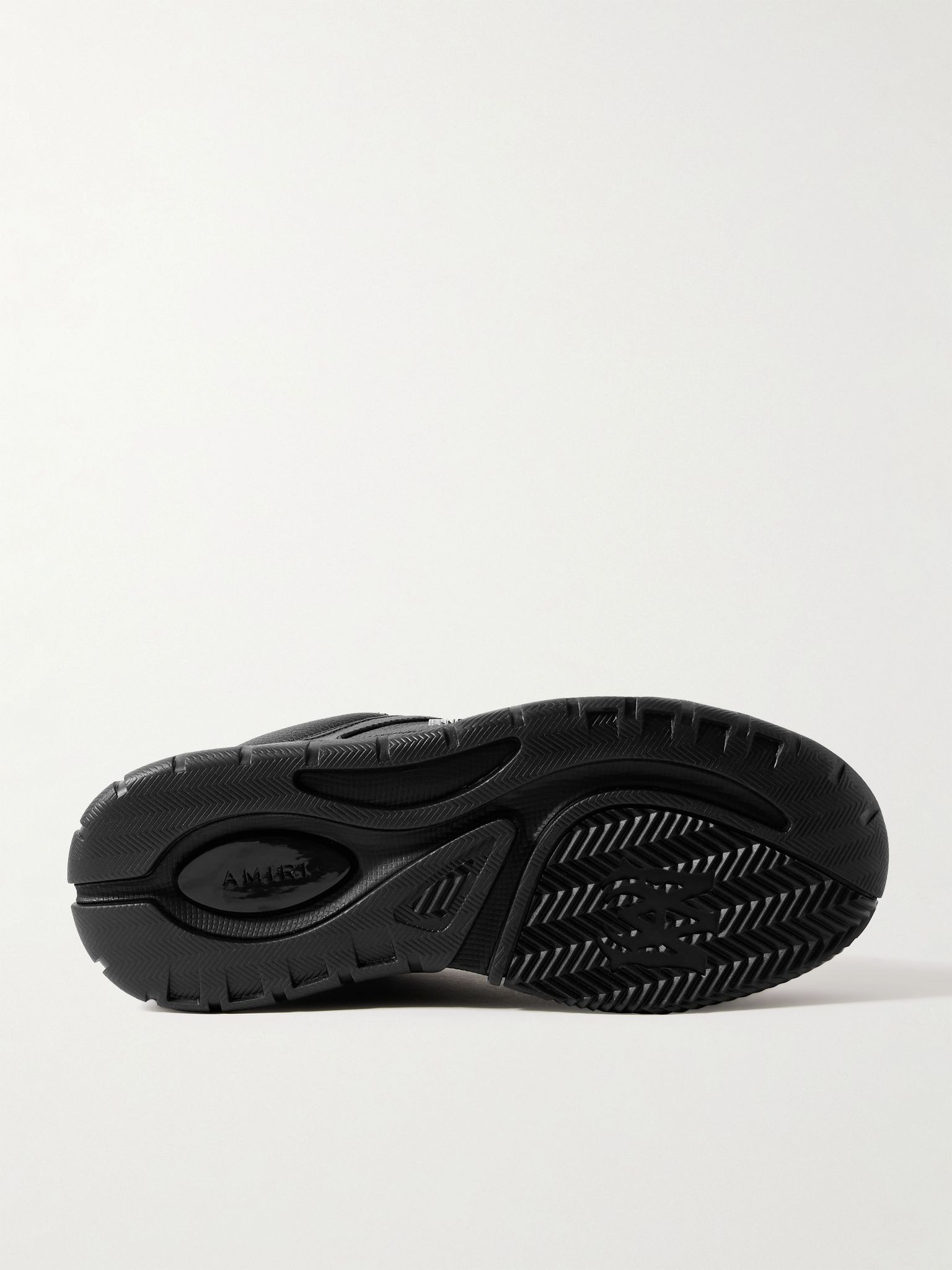 MA-1 Embellished Full-Grain Leather Sneakers Black - 3