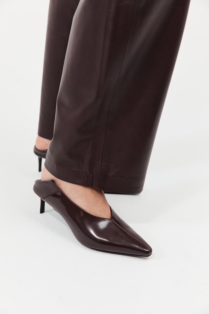 Classic Fold Heel - Bordeaux - 2