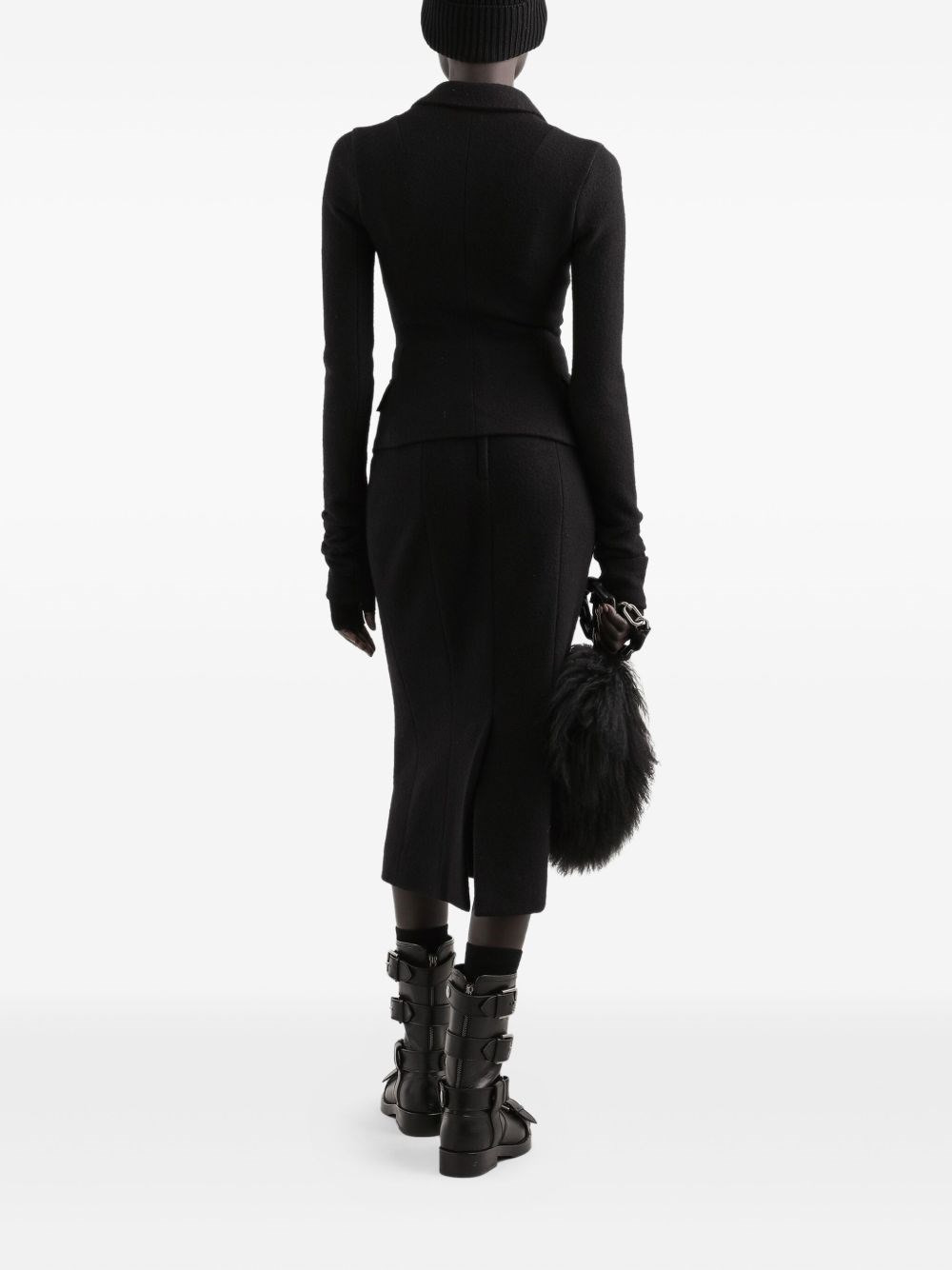 Wool pencil skirt - 3
