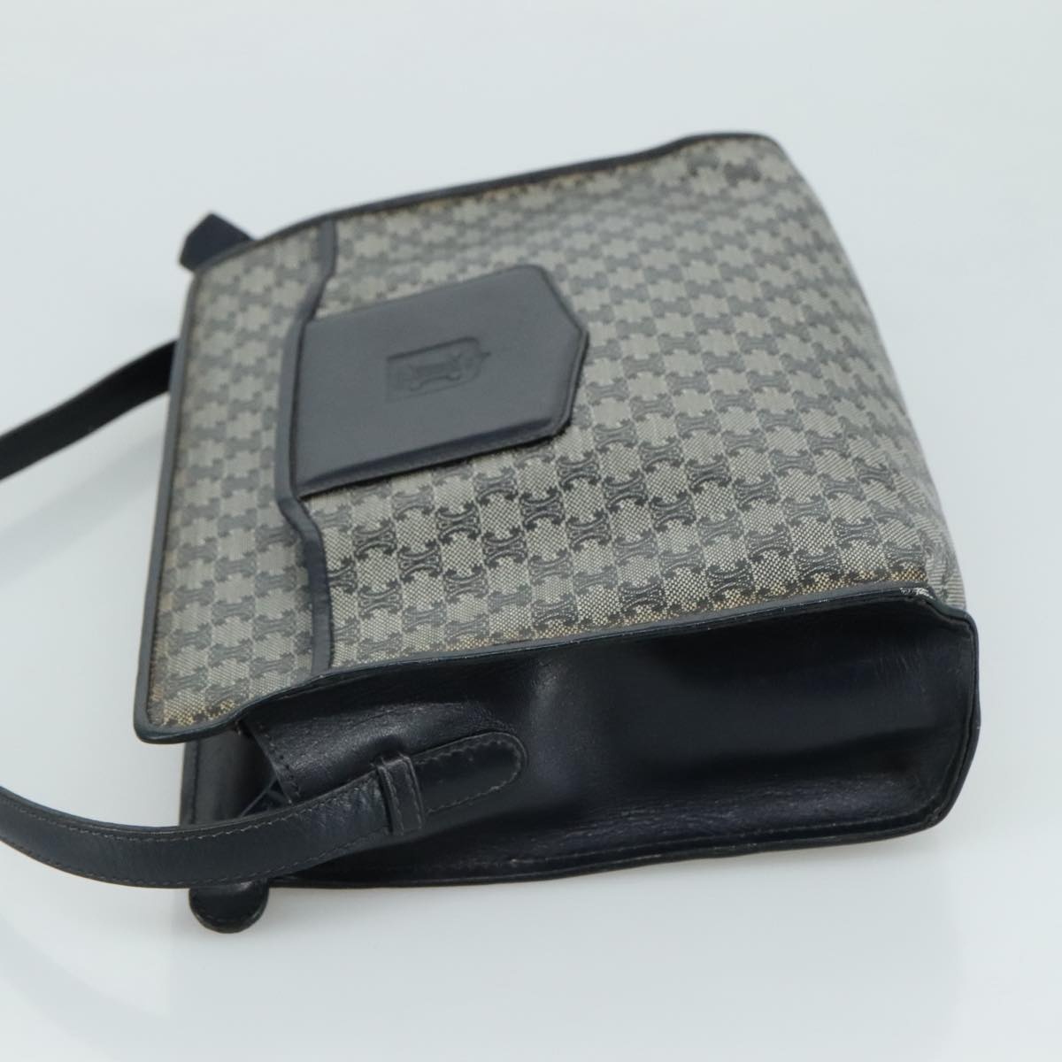CELINE Macadam Canvas Shoulder Bag Coated Canvas Navy - 4