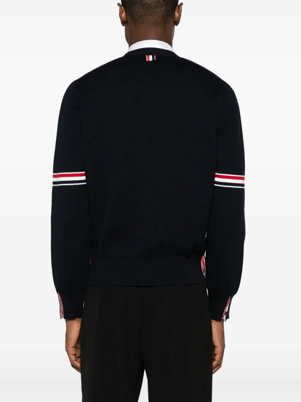 Cotton Milano Stitch V-Neck Cardigan Men - 4
