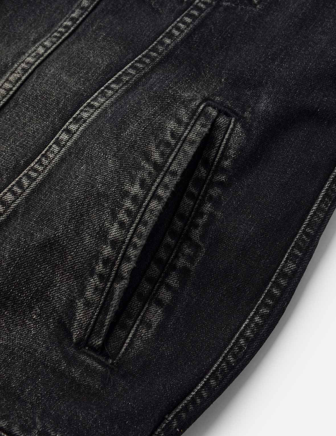 Seagull Embroidery Regular Fit Denim Rider Jacket - 10