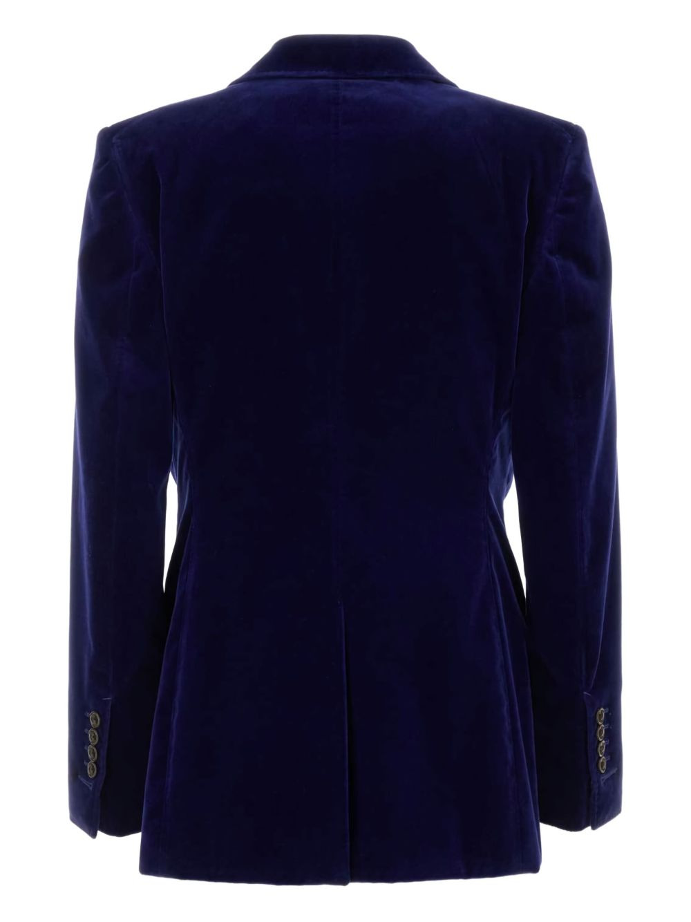 velvet single-button blazer - 2