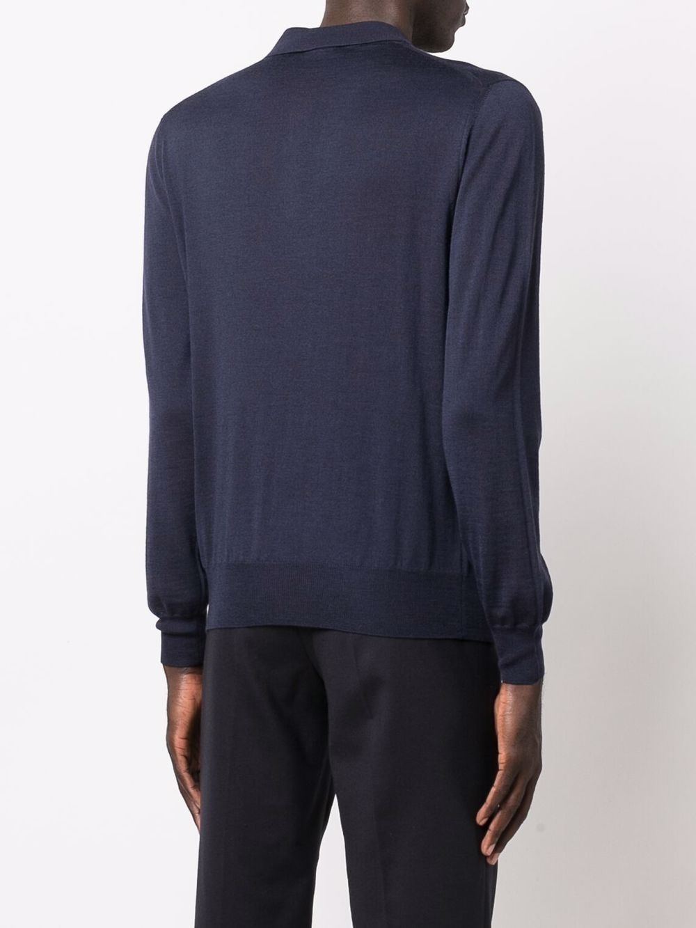 polo-collar merino sweatshirt - 4