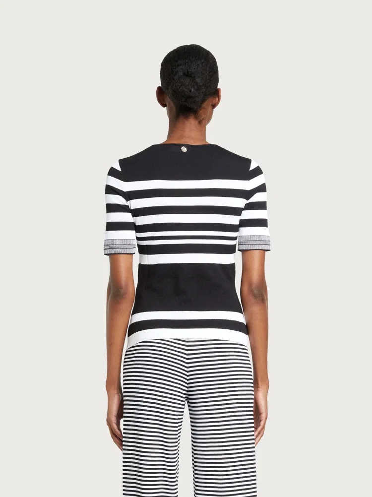 SHORT SLEEVED KNITTED T-SHIRT - 3