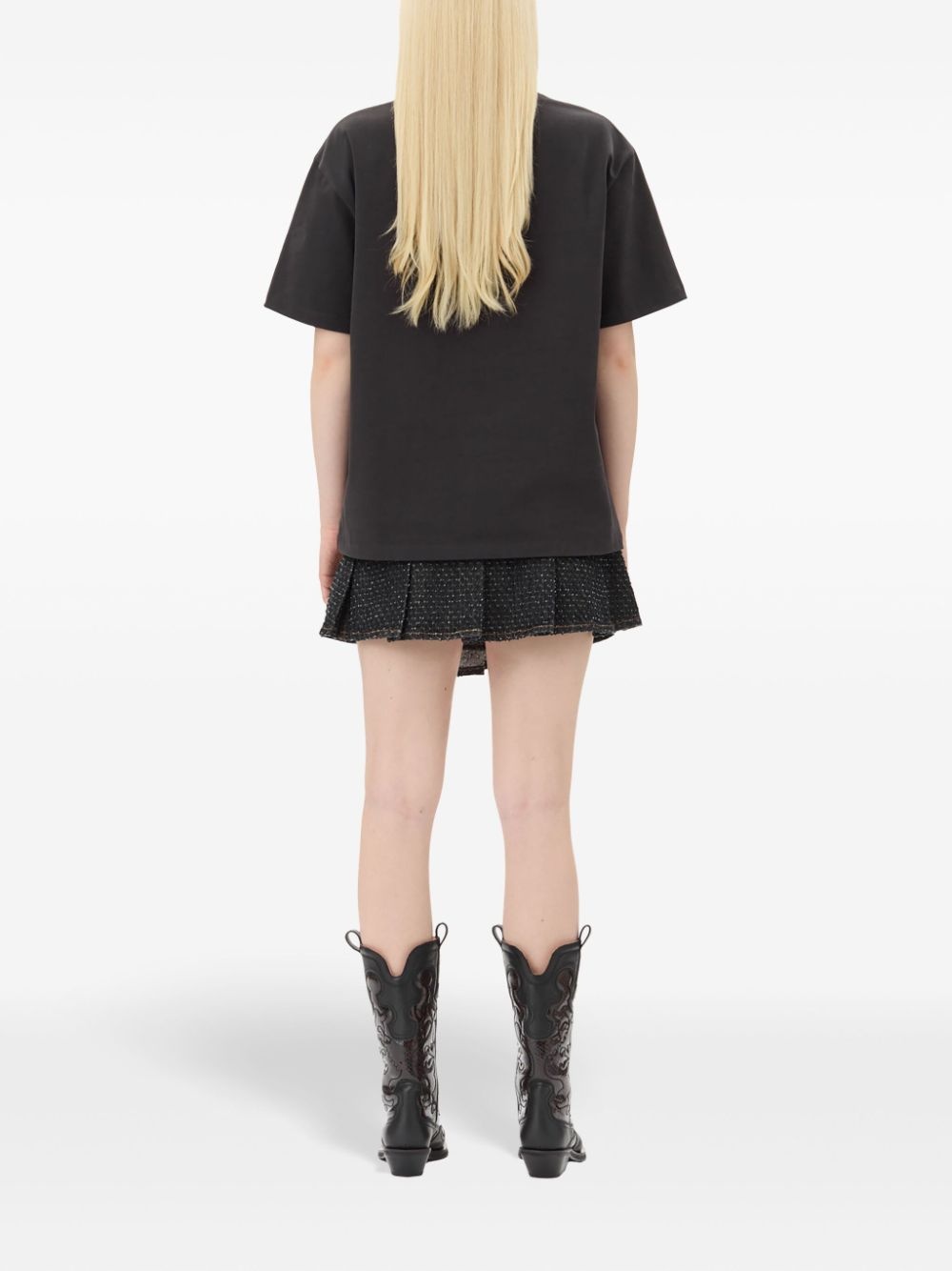 wrap denim mini skirt - 4