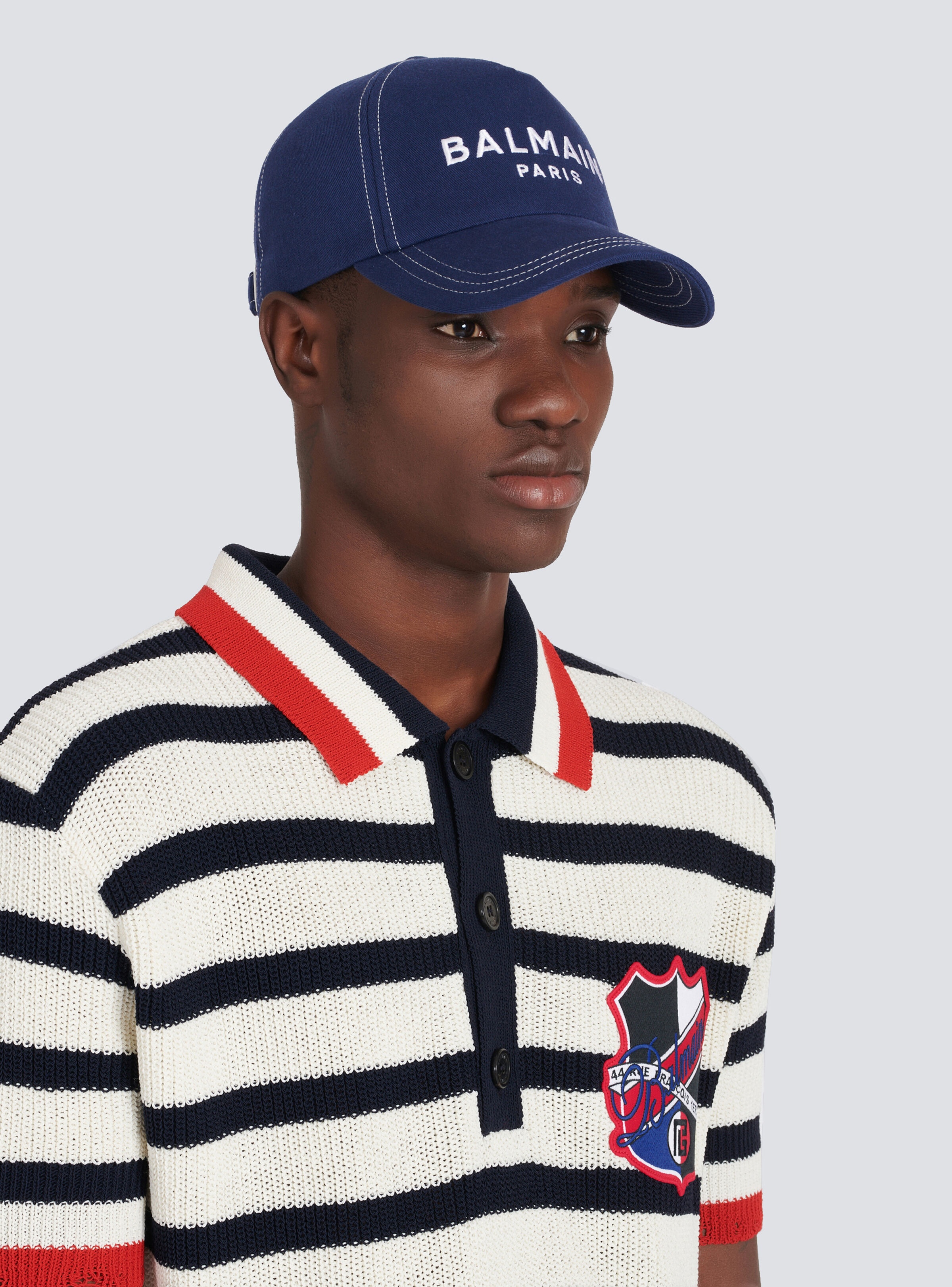 Cotton cap with Balmain Paris logo - 2