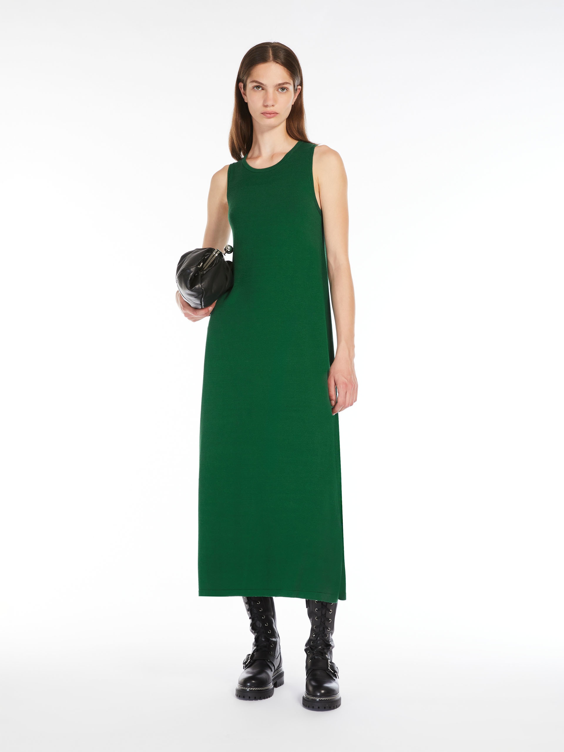 UNISONO Sleeveless stretch viscose dress - 2