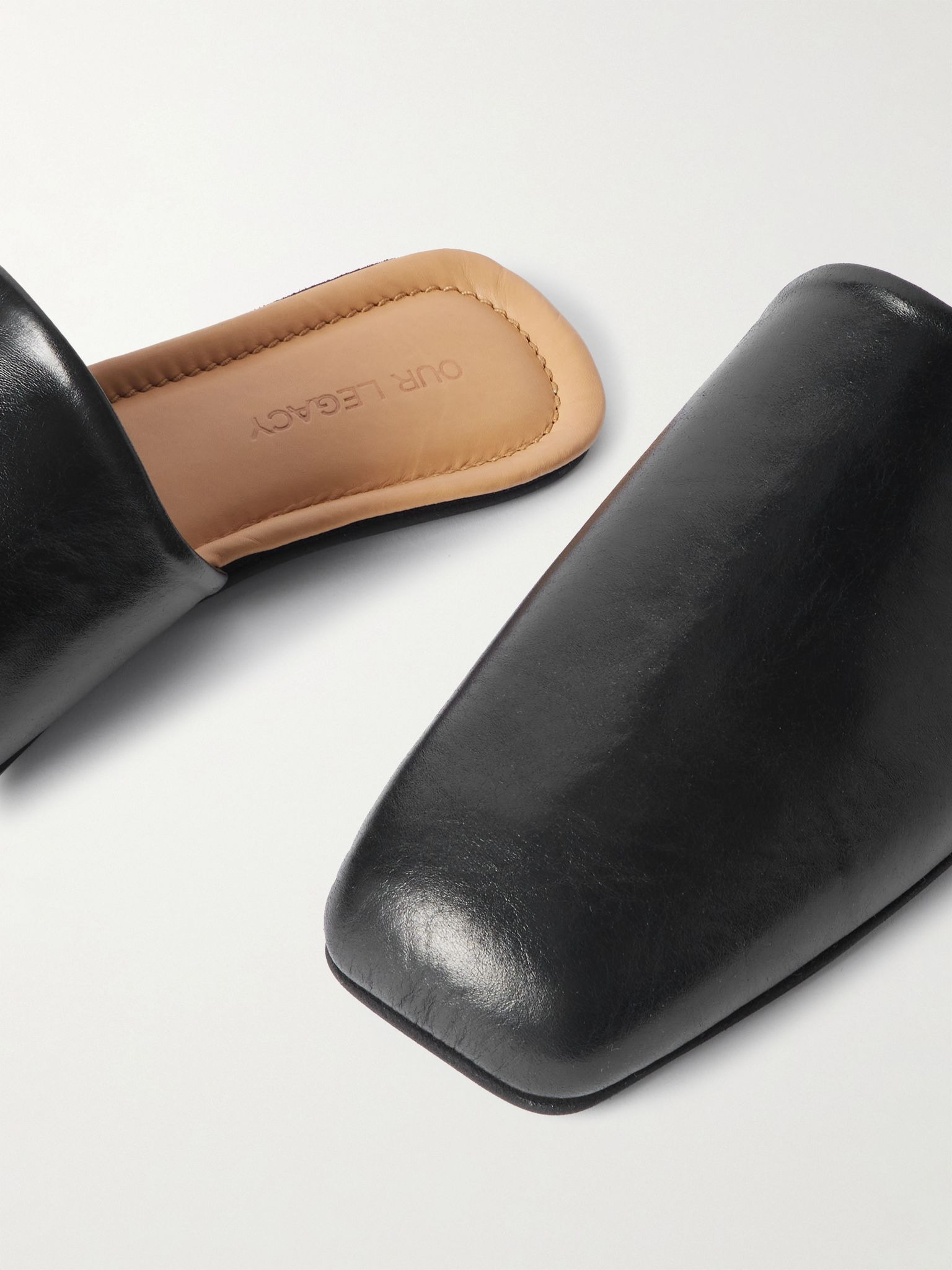 Cigarr Leather Mules Black - 4