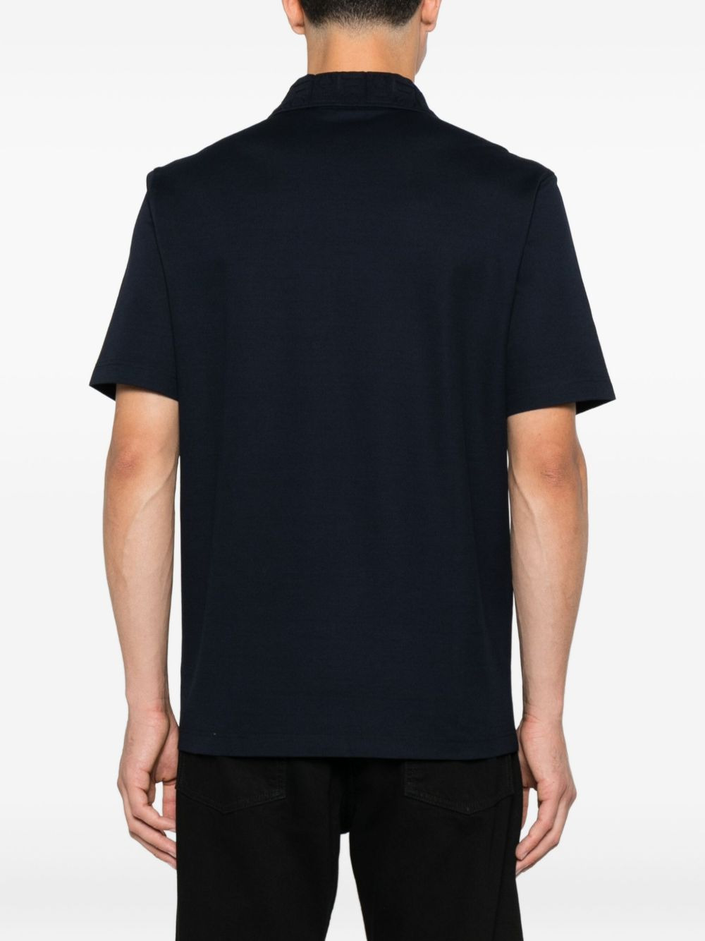 logo-plaque polo shirt - 3