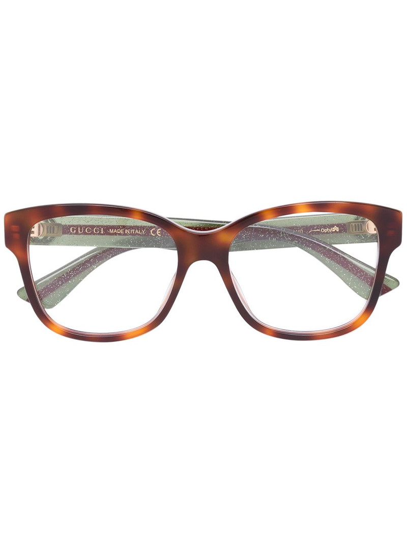 Web arm tortoiseshell glasses 1