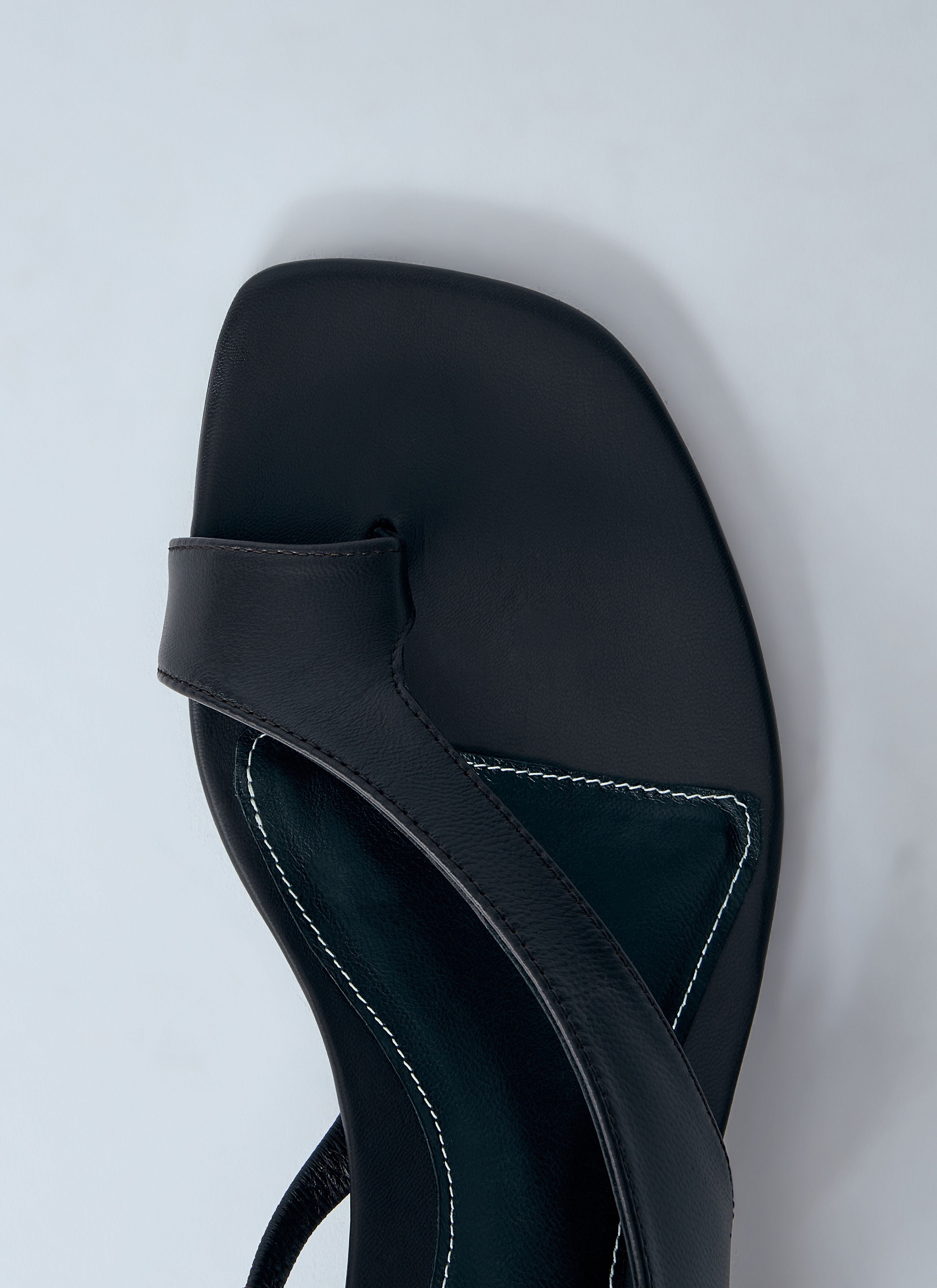Leather Heeled Sandals - 6