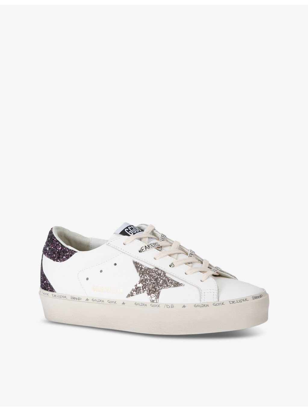 Women's Hi Star 11934 glitter-embellished leather low-top trainers - 3