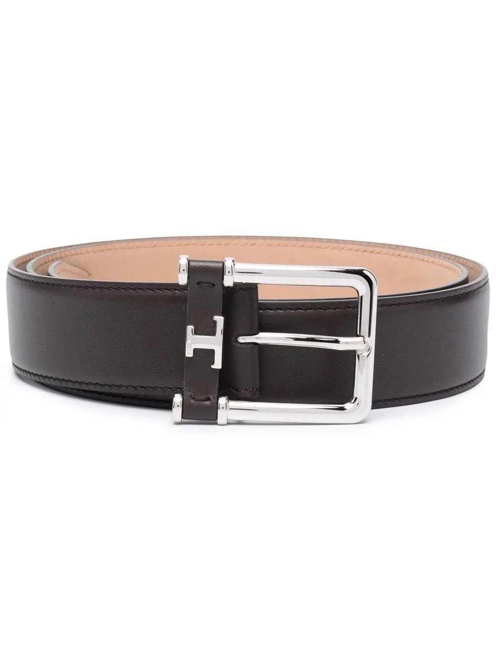 logo-plaque buckle-fastening belt - 1