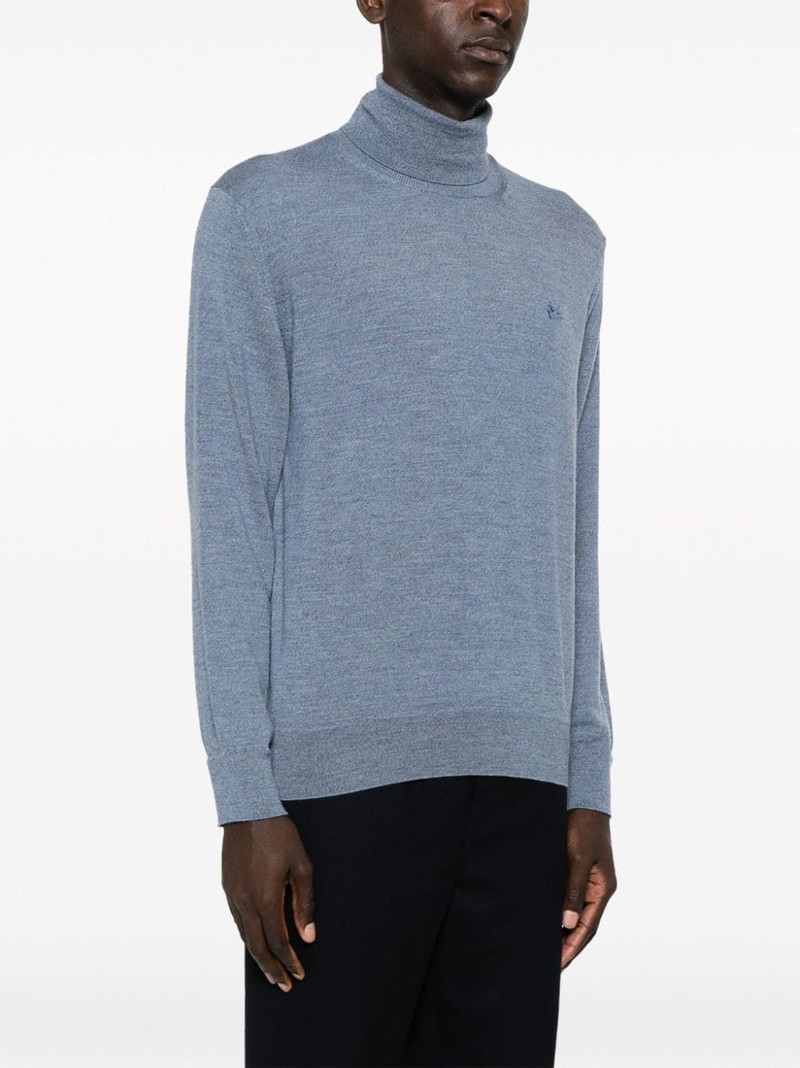 Pegaso-embroidered roll-neck jumper 3