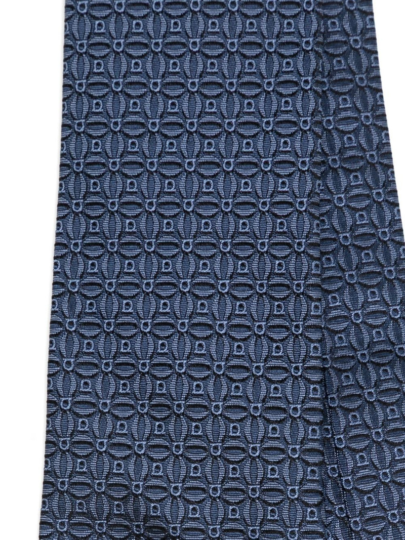 FERRAGAMO Gancini-print silk tie outlook