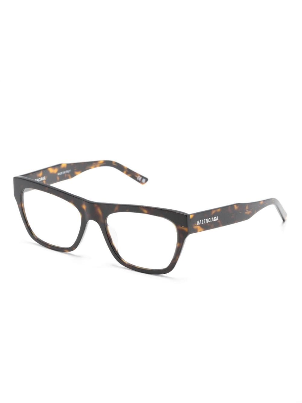 tortoiseshell-detailed rectangle-frame glasses - 2