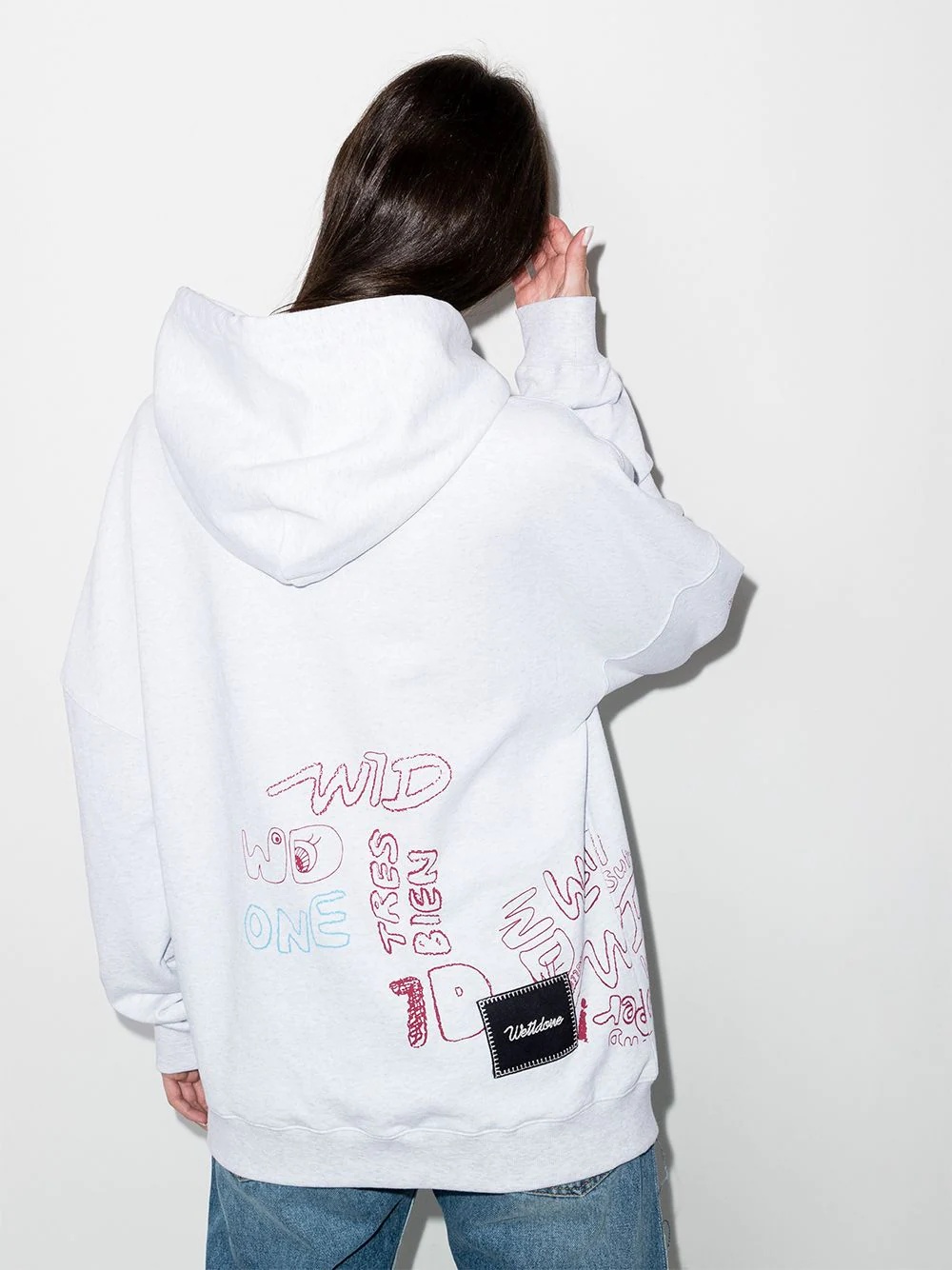 graffiti print hoodie - 3