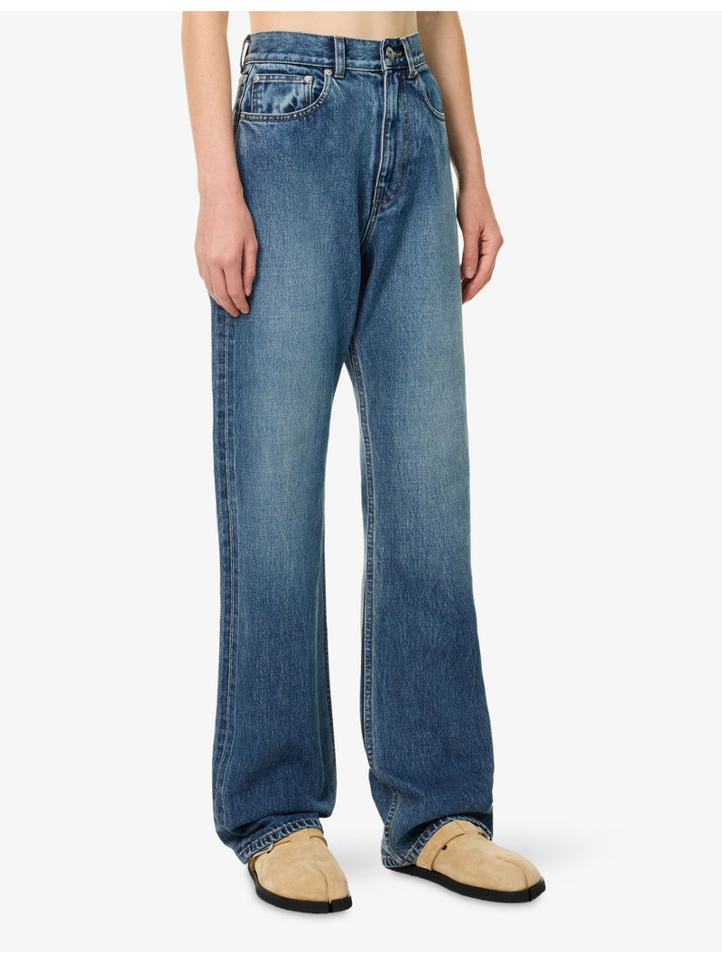 Straight-Leg Cotton Denim Jeans 3
