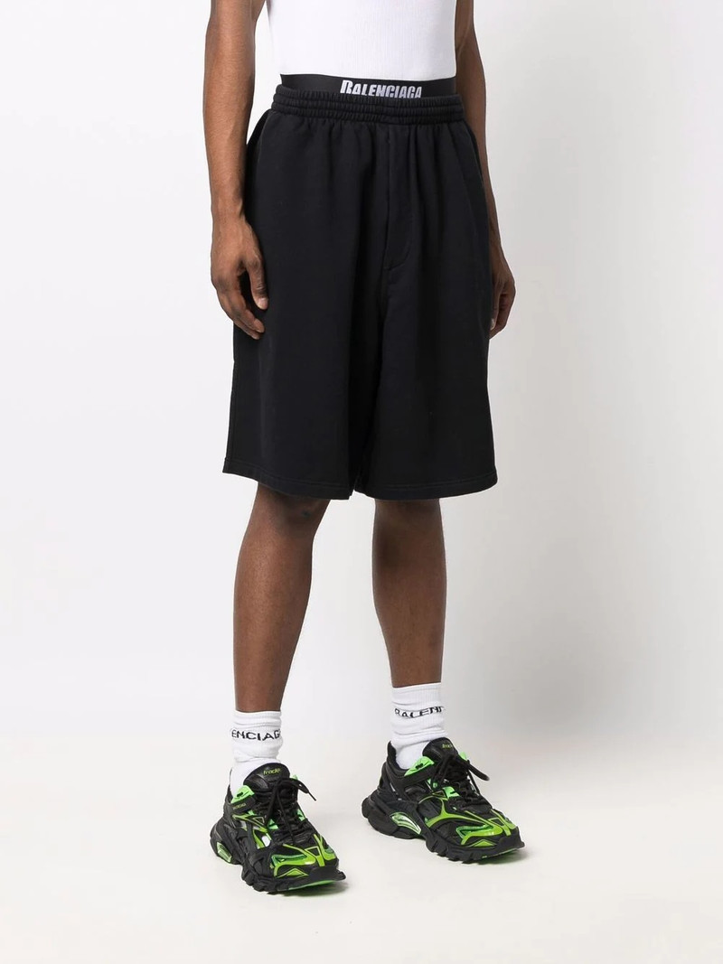 logo-embroidered track shorts 3