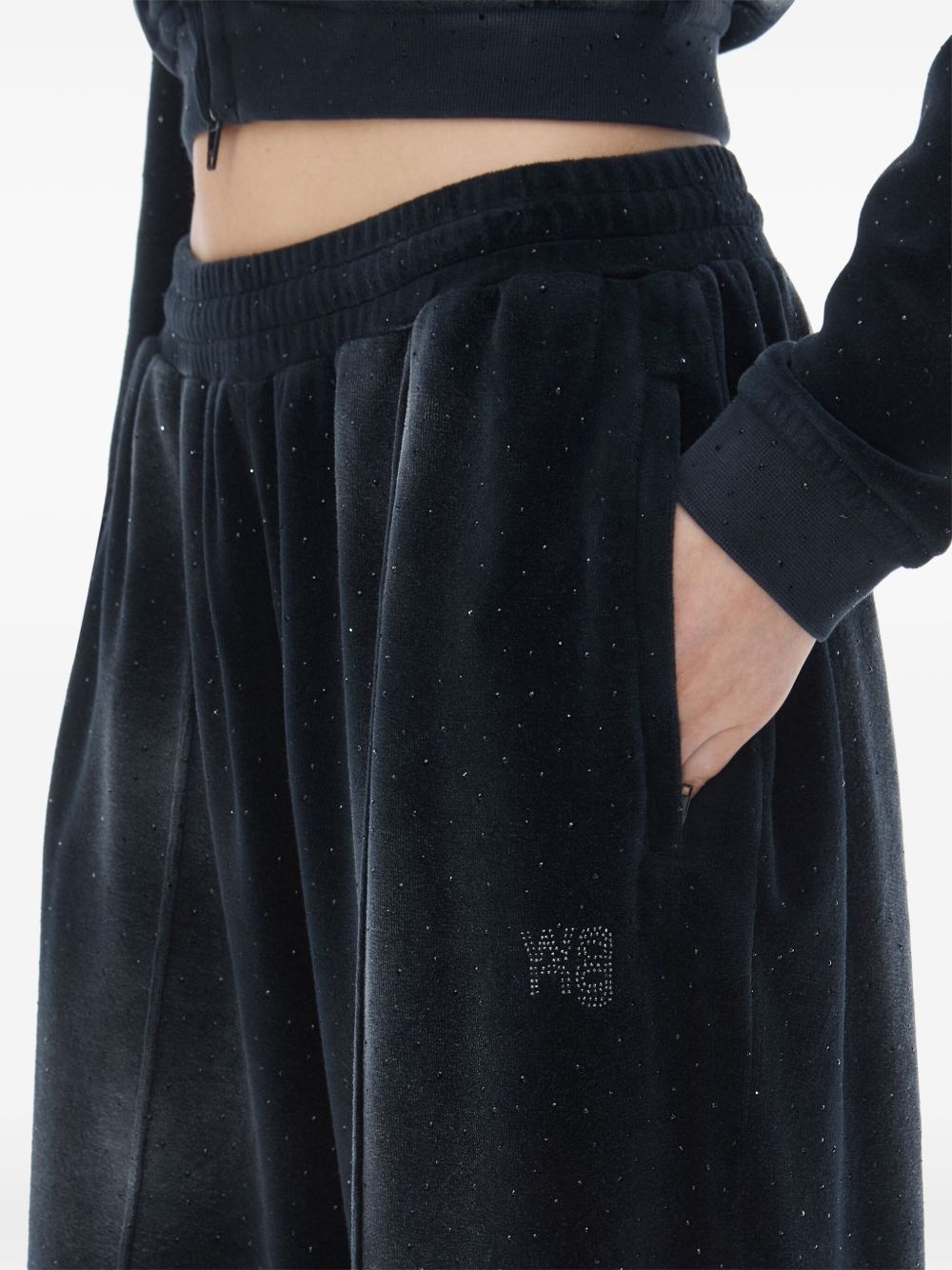 rhinestone-embellished track pants - 4