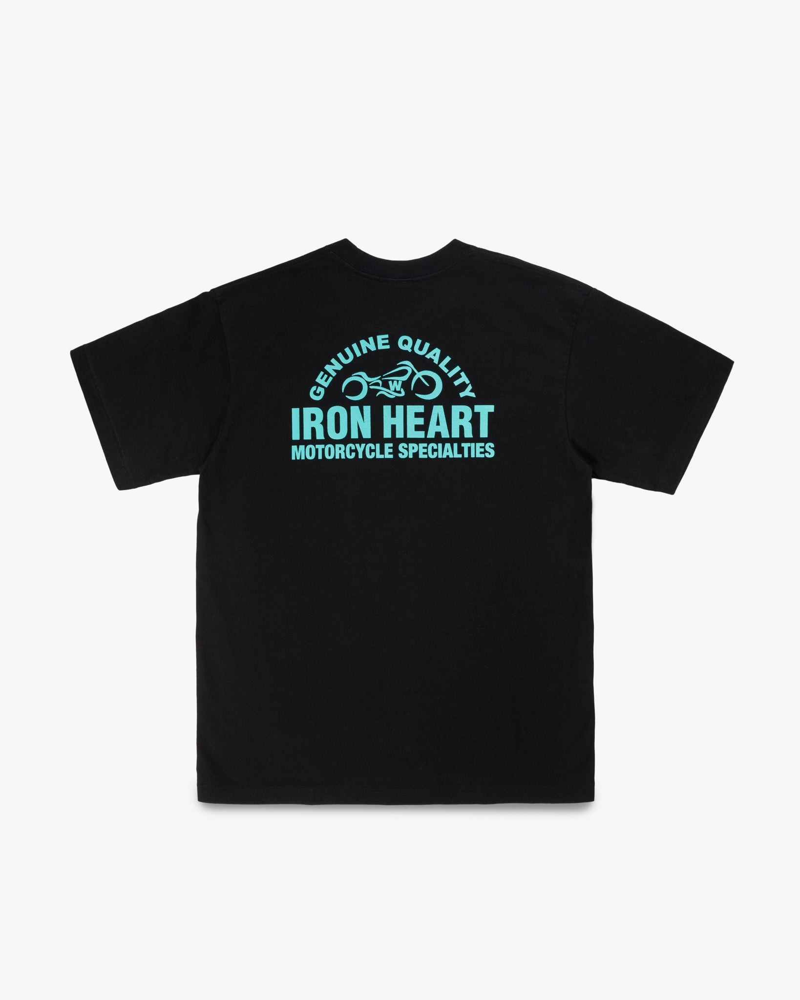 7.5OZ PRINTED LOOPWHEEL CREW NECK T-SHIRT - BLACK - 5