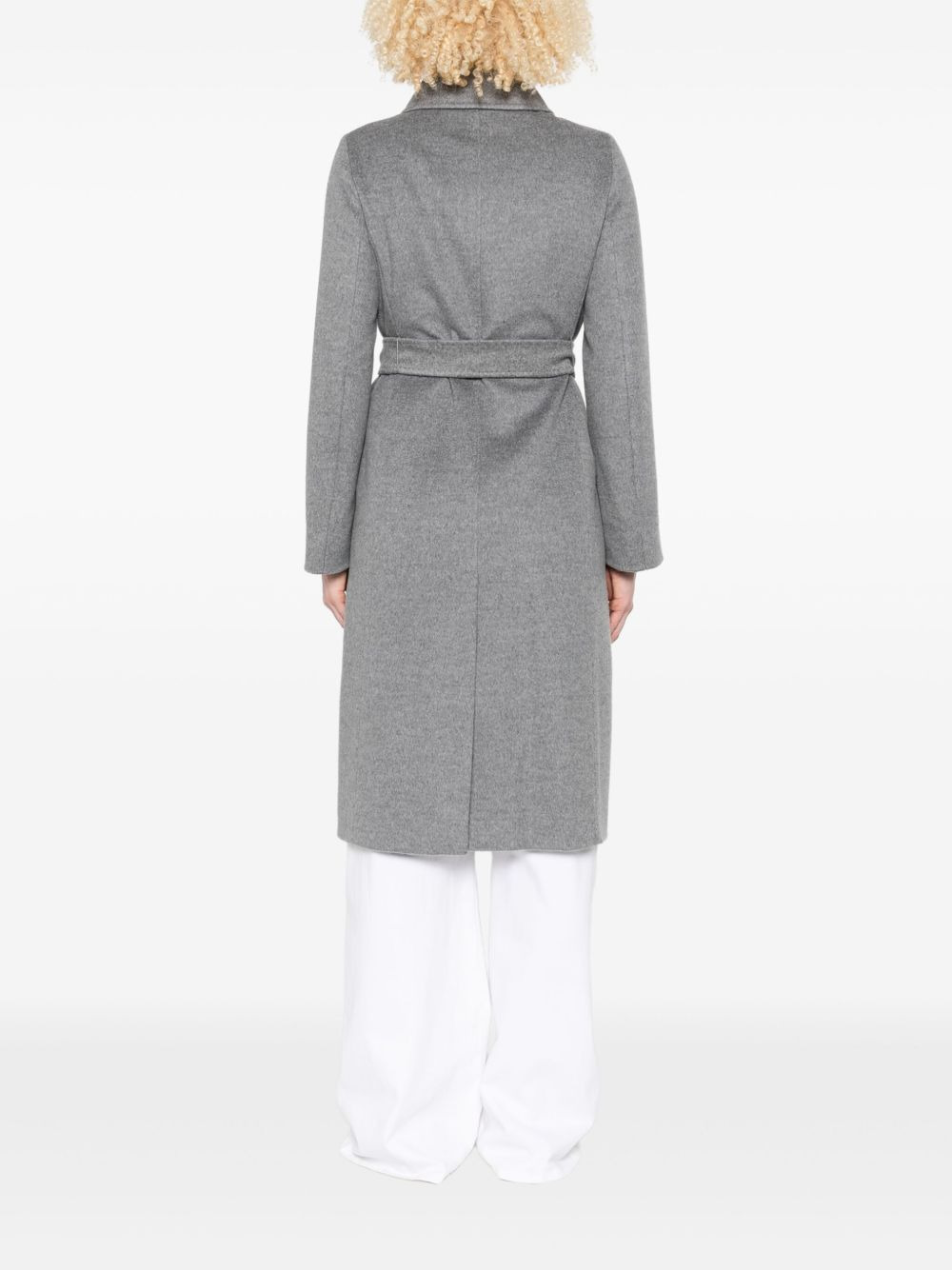 belted double-breasted coat - 4