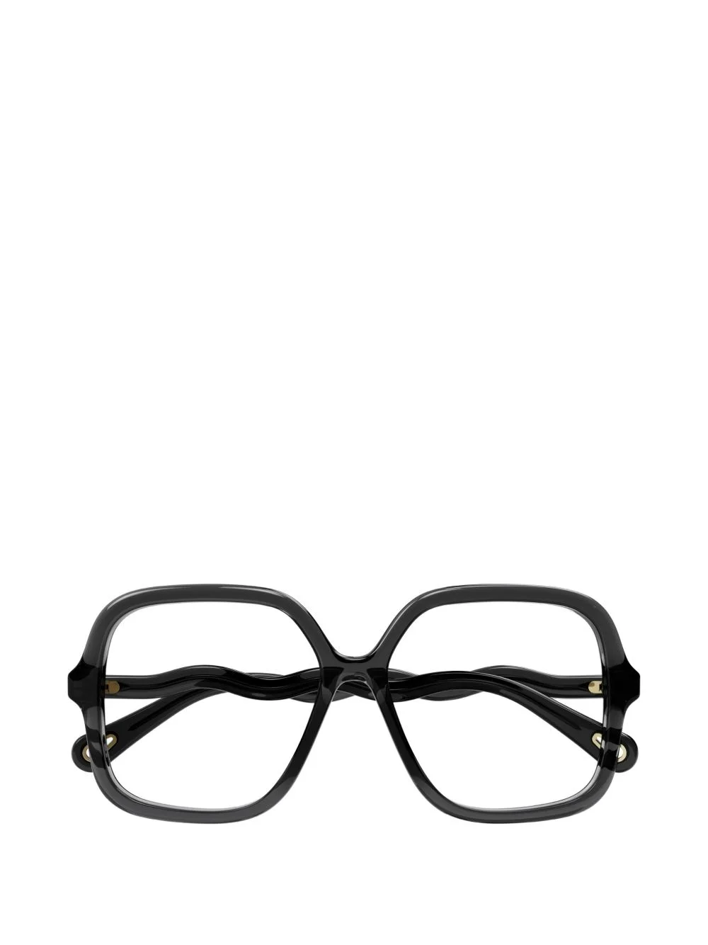 Chloé wavy-arm square-frame glasses - CH0091OA | REVERSIBLE