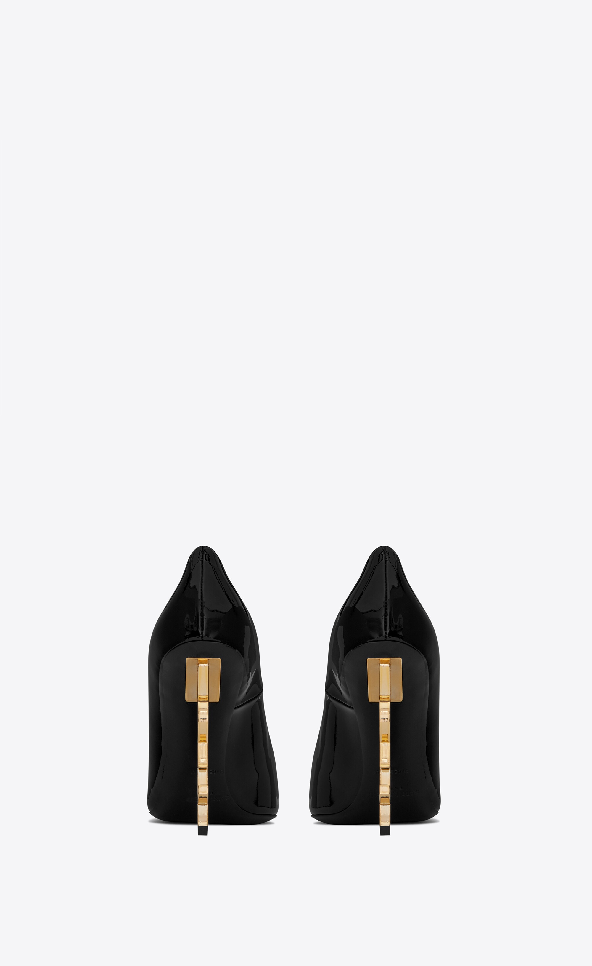 opyum pumps in patent leather with gold-tone heel - 3