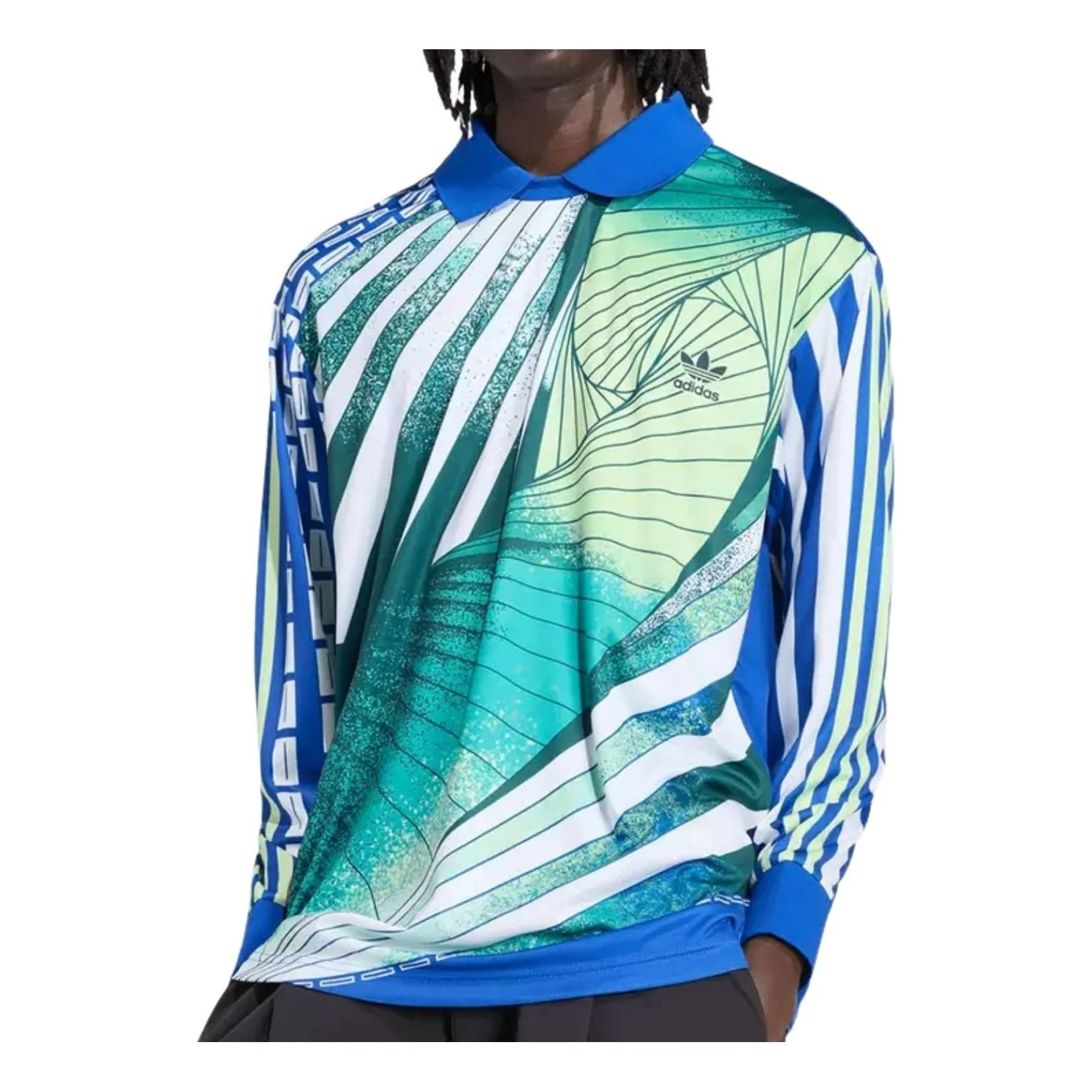adidas Archive Loose Goalkeeper Jersey Asia Sizing 'Power Blue' KC7918 - 1